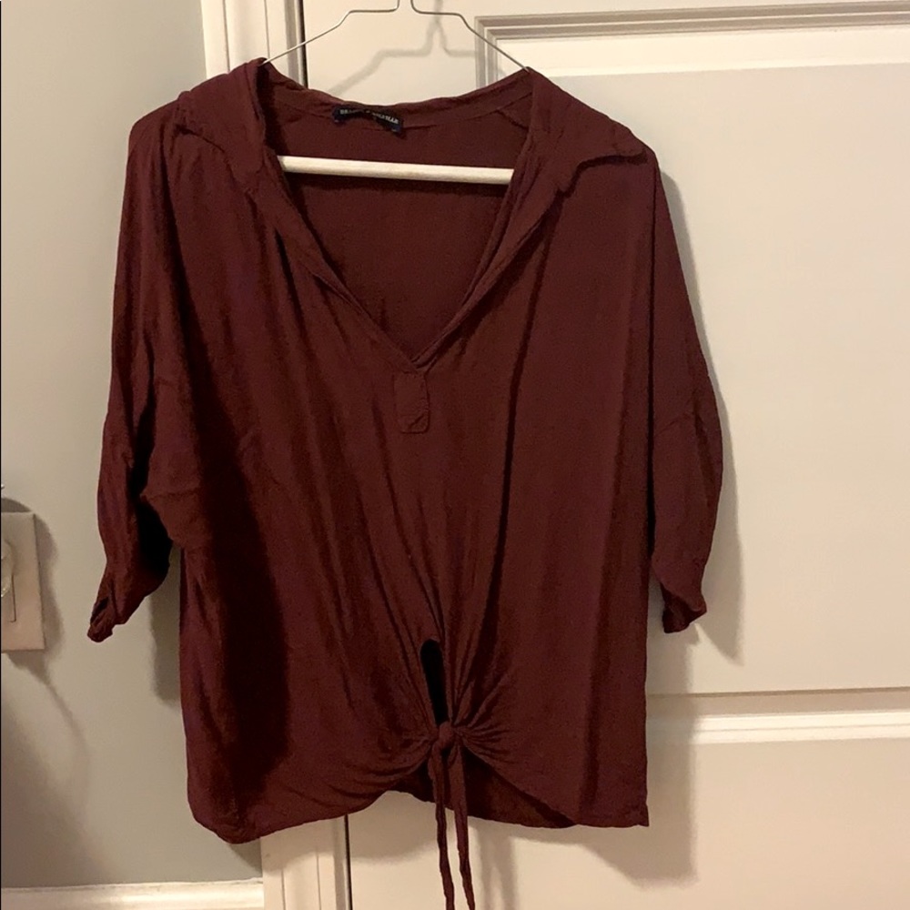 Burgundy blouse